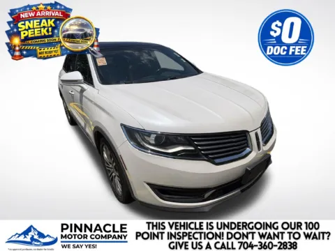 White 2016 Lincoln MKX Reserve for sale in Mooresville, NC