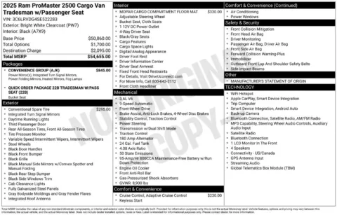 Photos of 2025 Ram ProMaster 2500 High Roof for sale in Mooresville, NC at Pinnacle Motor Company LKN