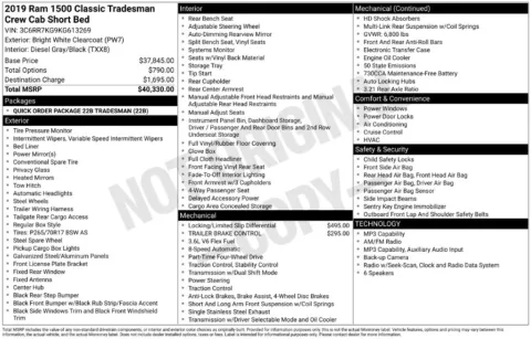 Photos of 2019 Ram 1500 Classic Tradesman for sale in Mooresville, NC at Pinnacle Motor Company LKN