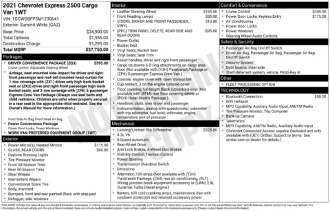More photos of 2021 Chevrolet Express 2500 Work Van at Pinnacle Motor Company LKN, NC