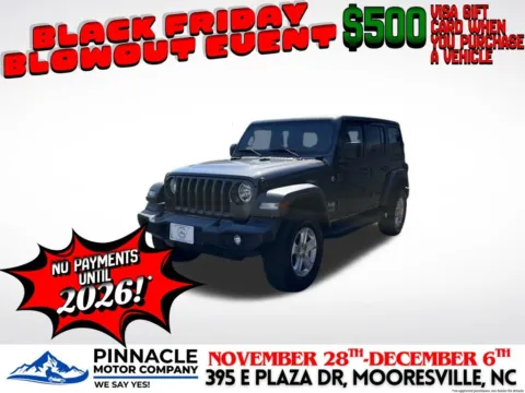 Another view of 2020 Jeep Wrangler Unlimited Sport S for sale in Mooresville, NC at Pinnacle Motor Company LKN