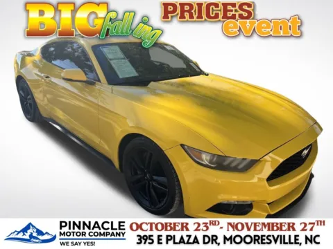Yellow 2015 Ford Mustang EcoBoost Premium for sale in Mooresville, NC