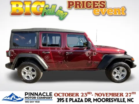 Photos of 2021 Jeep Wrangler Unlimited Sport S for sale in Mooresville, NC at Pinnacle Motor Company LKN