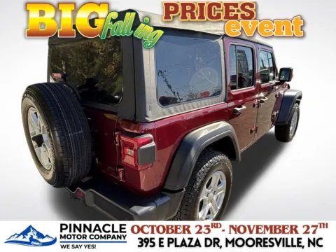 Another view of 2021 Jeep Wrangler Unlimited Sport S for sale in Mooresville, NC at Pinnacle Motor Company LKN