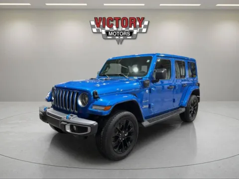 Blue 2022 Jeep Wrangler Unlimited Sahara 4xe 4x4 4dr SUV for sale in Lake Orion, MI