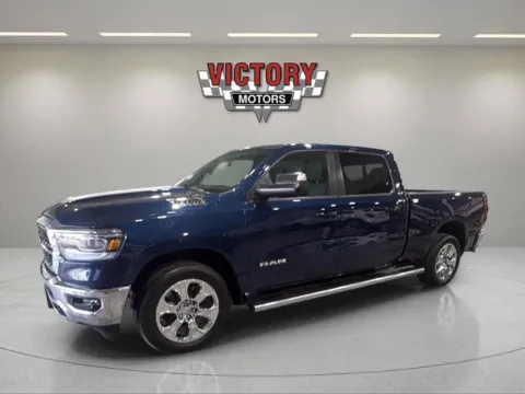 Blue 2022 RAM 1500 Big Horn 4x4 4dr Crew Cab 6.4 ft. SB Pickup for sale in Lake Orion, MI