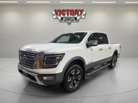 White 2021 Nissan Titan Platinum Reserve 4x4 4dr Crew Cab 5.6 ft. SB for sale in Chesterfield, MI