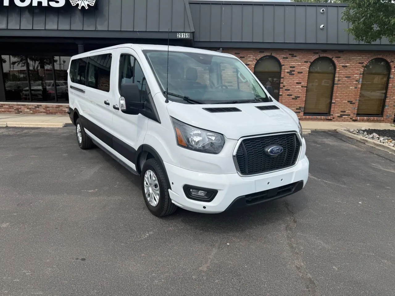 White 2024 Ford Transit 350 XLT 3dr LWB Low Roof Passenger Van for sale in Chesterfield, MI