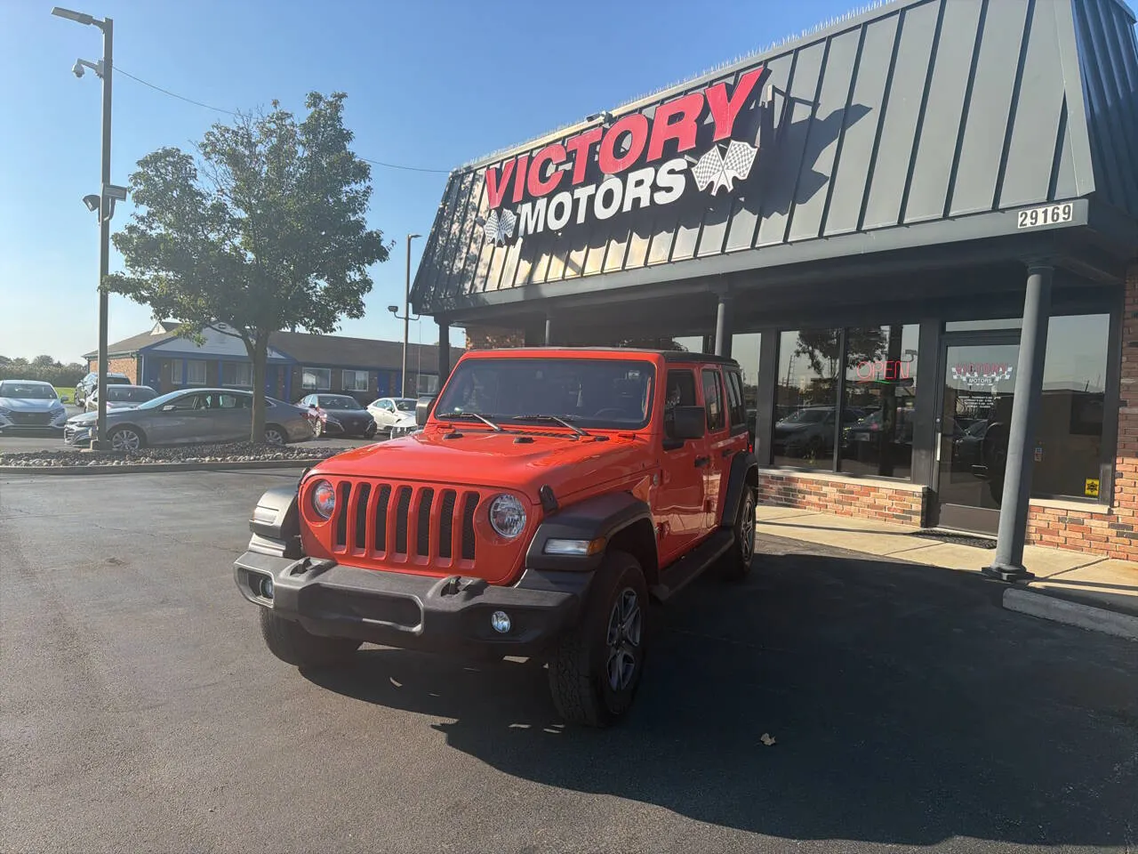 Orange 2019 Jeep Wrangler Unlimited Sport 4x4 4dr SUV for sale in Chesterfield, MI