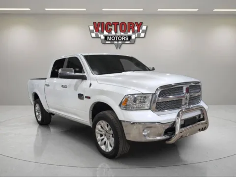 White 2015 RAM 1500 Laramie Longhorn 4x4 4dr Crew Cab 5.5 ft. SB Pickup for sale in Chesterfield, MI