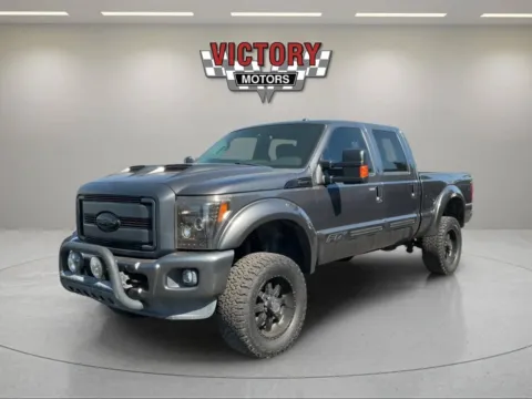 Gray 2016 Ford F-250 Super Duty Lariat 4x4 4dr Crew Cab 8 ft. LB Pickup for sale in Chesterfield, MI