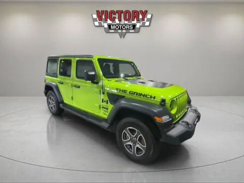 Green 2021 Jeep Wrangler Unlimited Sport 4x4 4dr SUV for sale in Chesterfield, MI