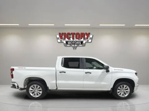 Photos of 2022 Chevrolet Silverado 1500 Custom 4x4 4dr Crew Cab 5.8 ft. SB for sale in Chesterfield, MI at Victory Motors Chesterfield