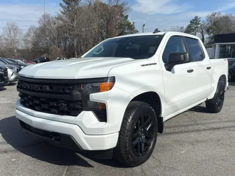 White 2022 Chevrolet Silverado 1500 Custom for sale in Canton, GA