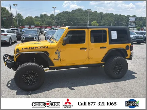 Yellow 2019 Jeep Wrangler Unlimited Rubicon for sale in Canton, GA