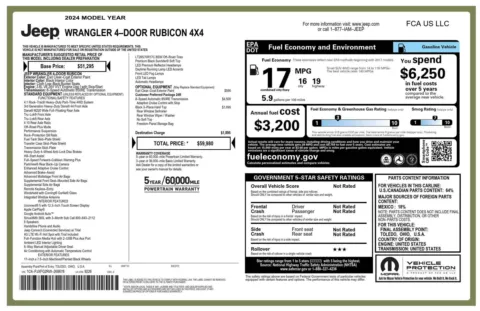 Another view of 2024 Jeep Wrangler Rubicon for sale in Canton, GA at Cherokee Mitsubishi