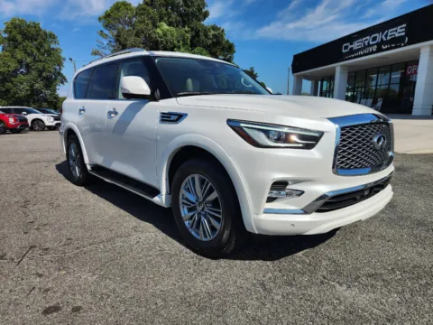 White 2023 INFINITI QX80 LUXE for sale in Canton, GA