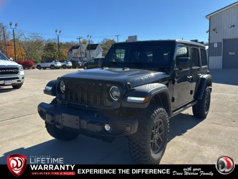 Black 2026 Jeep Wrangler Willys for sale in Jamestown, NY