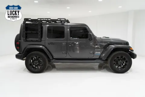 Gray 2021 JEEP WRANGLER UNLIMI SAHARA 4XE for sale in El Paso, TX