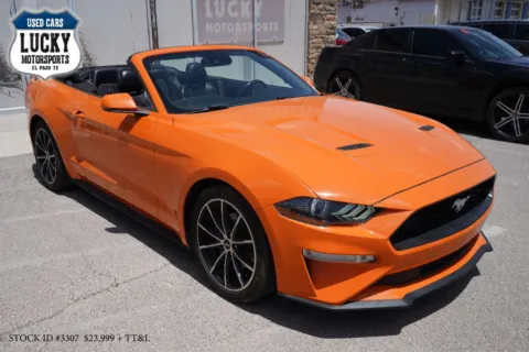 Orange 2021 FORD MUSTANG for sale in El Paso, TX