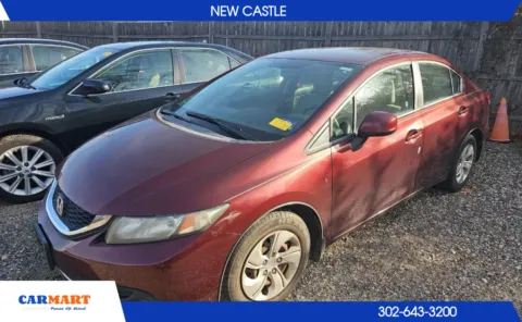 Red 2013 Honda Civic LX Sedan 4D for sale in New Castle, DE