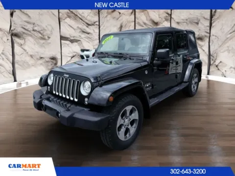 Black 2017 Jeep Wrangler Unlimited Sahara Sport Utility 4D for sale in New Castle, DE