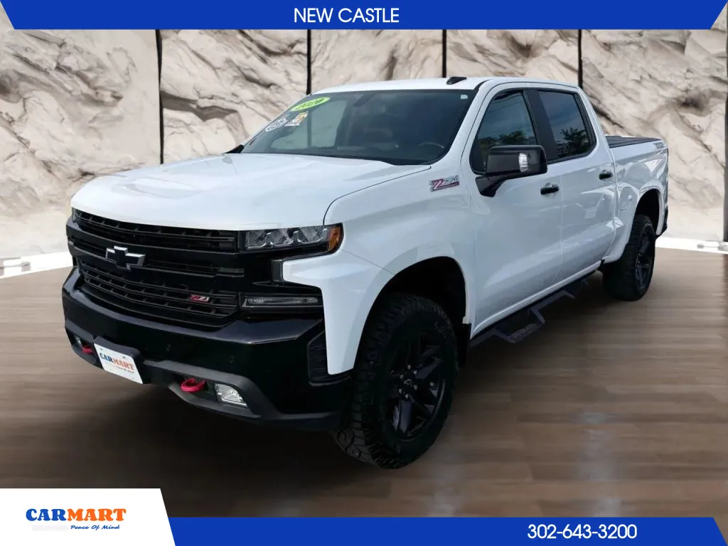 White 2020 Chevrolet Silverado 1500 Crew Cab LT Trail Boss Pickup 4D 5 3/4 ft for sale in New Castle, DE