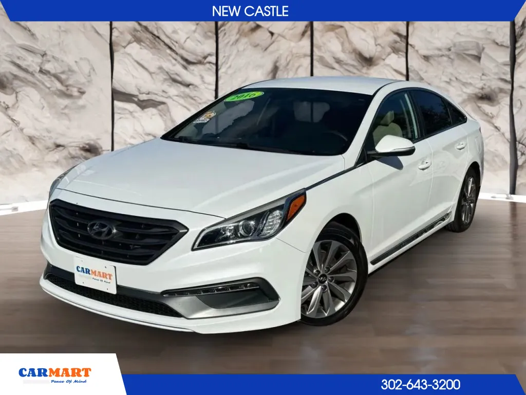 White 2016 Hyundai Sonata Sport Sedan 4D for sale in New Castle, DE