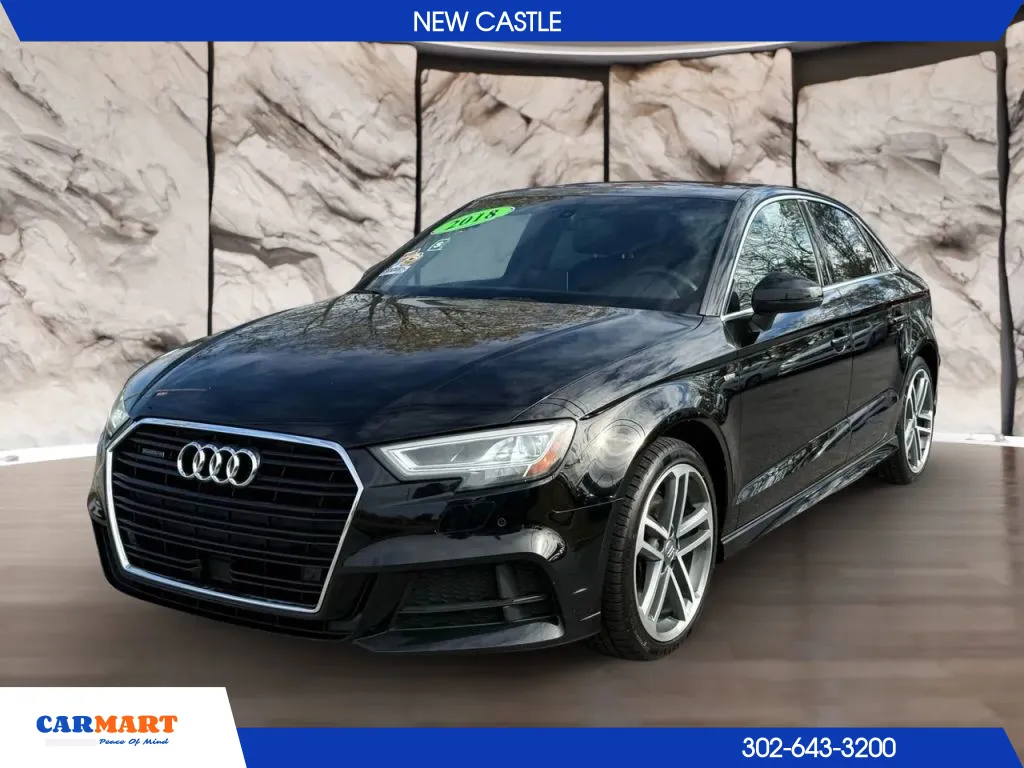 Black 2018 Audi A3 Premium Plus Sedan 4D for sale in New Castle, DE