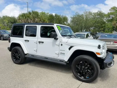 White 2023 Jeep Wrangler Sahara 4xe for sale in Jacksonville, FL