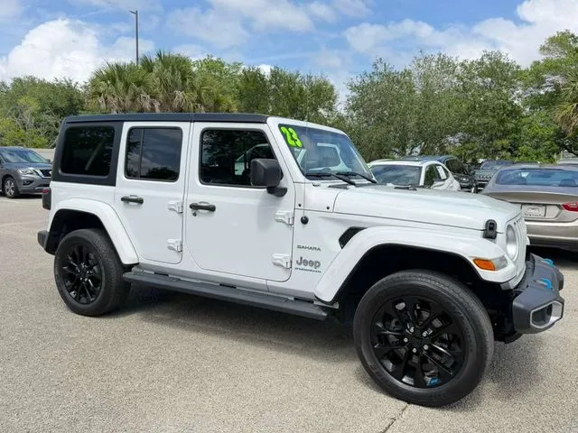 White 2023 Jeep Wrangler Sahara 4xe for sale in Jacksonville, FL