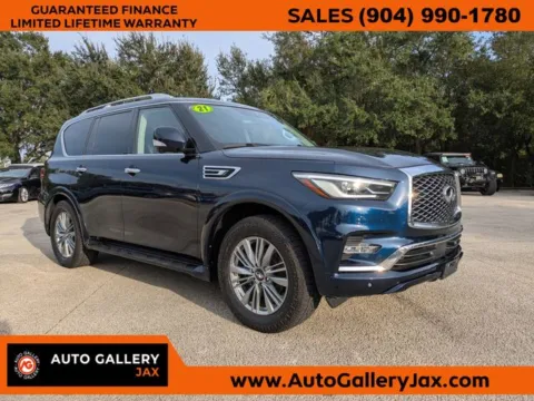 Blue 2021 INFINITI QX80 LUXE for sale in Jacksonville, FL