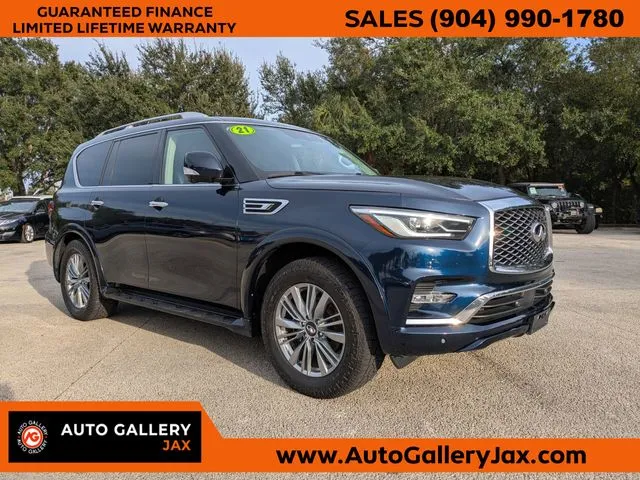 Blue 2021 INFINITI QX80 LUXE for sale in Jacksonville, FL