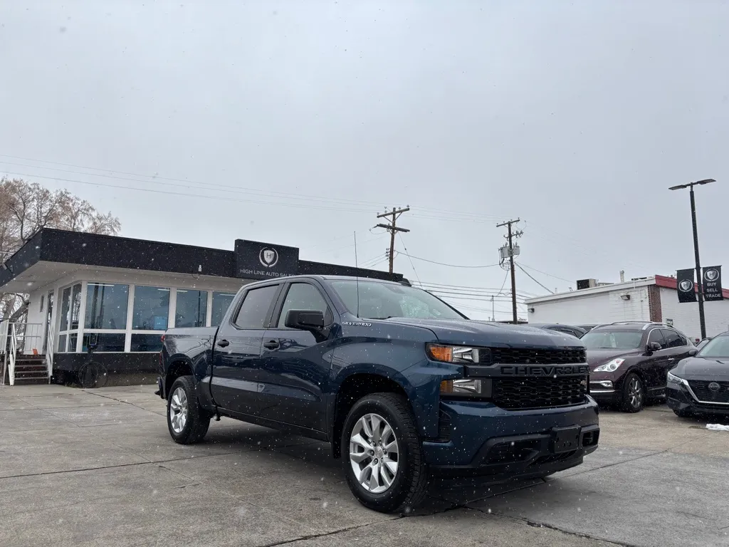 Blue 2022 CHEVROLET SILVERADO 1500 CUSTOM for sale in Salt Lake City, UT