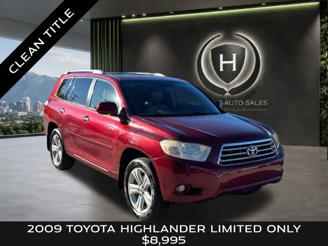 Red 2009 Toyota Highlander Limited for sale in Salt Lake City, UT