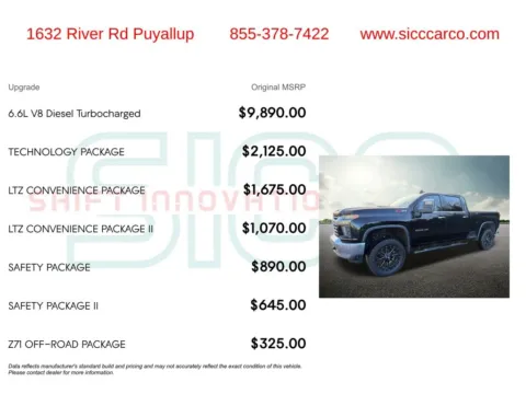 More photos of 2020 Chevrolet Silverado 2500HD LTZ at Shift Innovations Car Co, WA