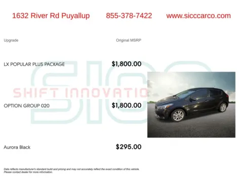 More photos of 2017 Kia Forte5 LX at Shift Innovations Car Co, WA