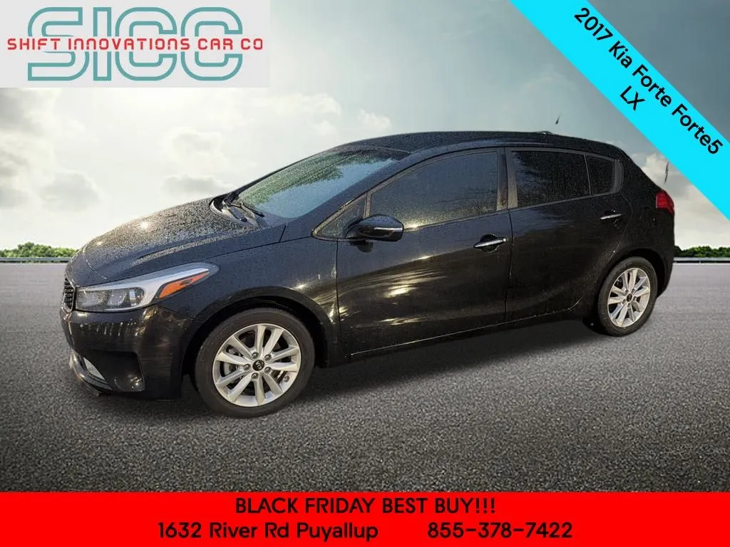 Black 2017 Kia Forte5 LX for sale in Puyallup, WA