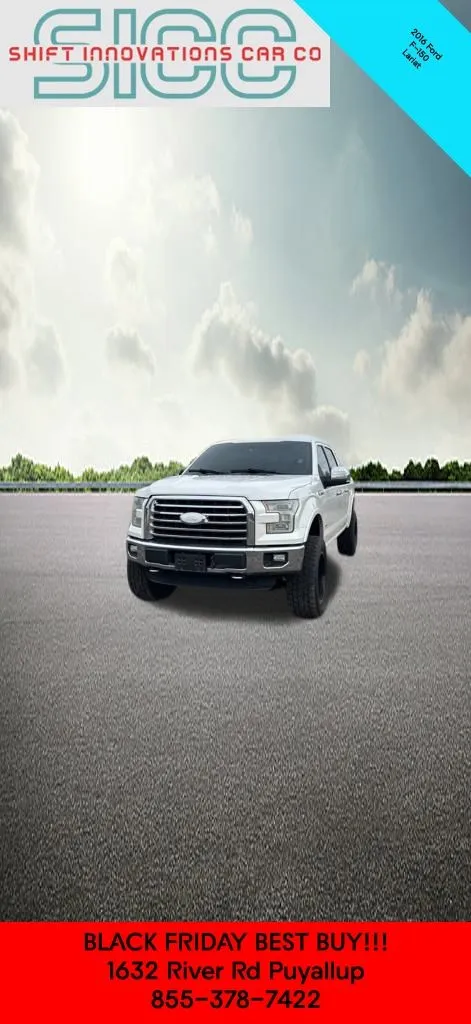 White 2016 Ford F-150 Lariat for sale in Puyallup, WA