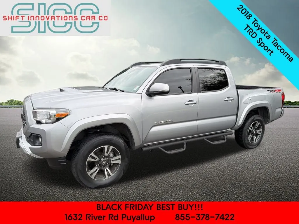 Silver 2018 Toyota Tacoma TRD Sport for sale in Puyallup, WA