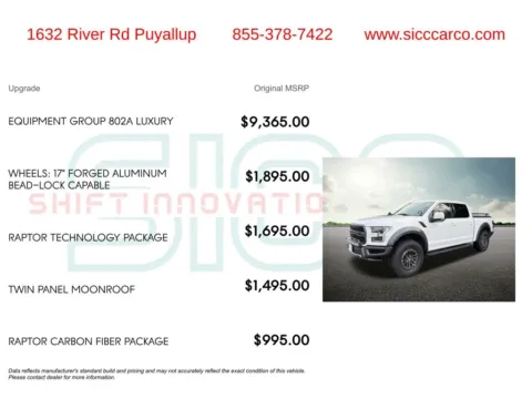 More photos of 2019 Ford F-150 Raptor at Shift Innovations Car Co, WA