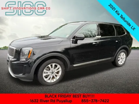 Black 2021 Kia Telluride LX for sale in Puyallup, WA