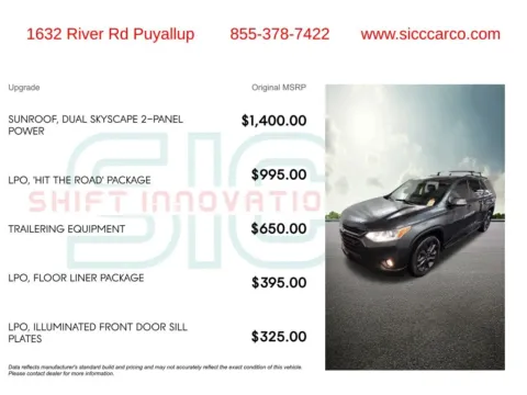 More photos of 2020 Chevrolet Traverse RS at Shift Innovations Car Co, WA