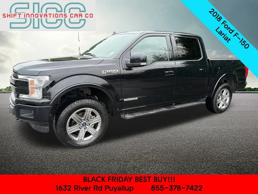 Black 2018 Ford F-150 Lariat for sale in Puyallup, WA