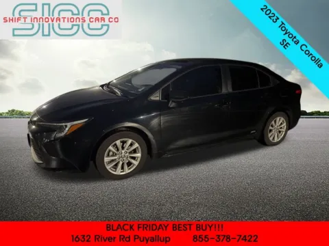 Black 2023 Toyota Corolla Hybrid SE for sale in Puyallup, WA