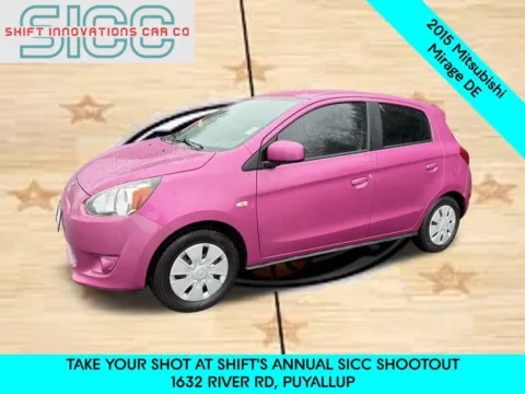 Red 2015 Mitsubishi Mirage DE for sale in Puyallup, WA