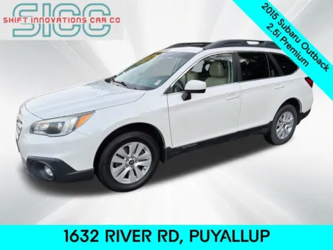 White 2015 Subaru Outback 2.5i Premium for sale in Puyallup, WA