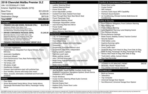 Another view of 2018 Chevrolet Malibu Premier for sale in Puyallup, WA at Shift Innovations Car Co