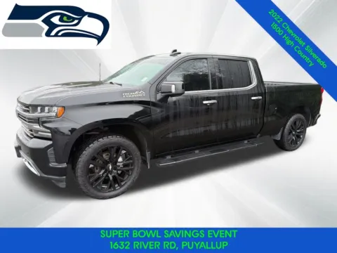 Black 2022 Chevrolet Silverado 1500 LTD High Country for sale in Puyallup, WA