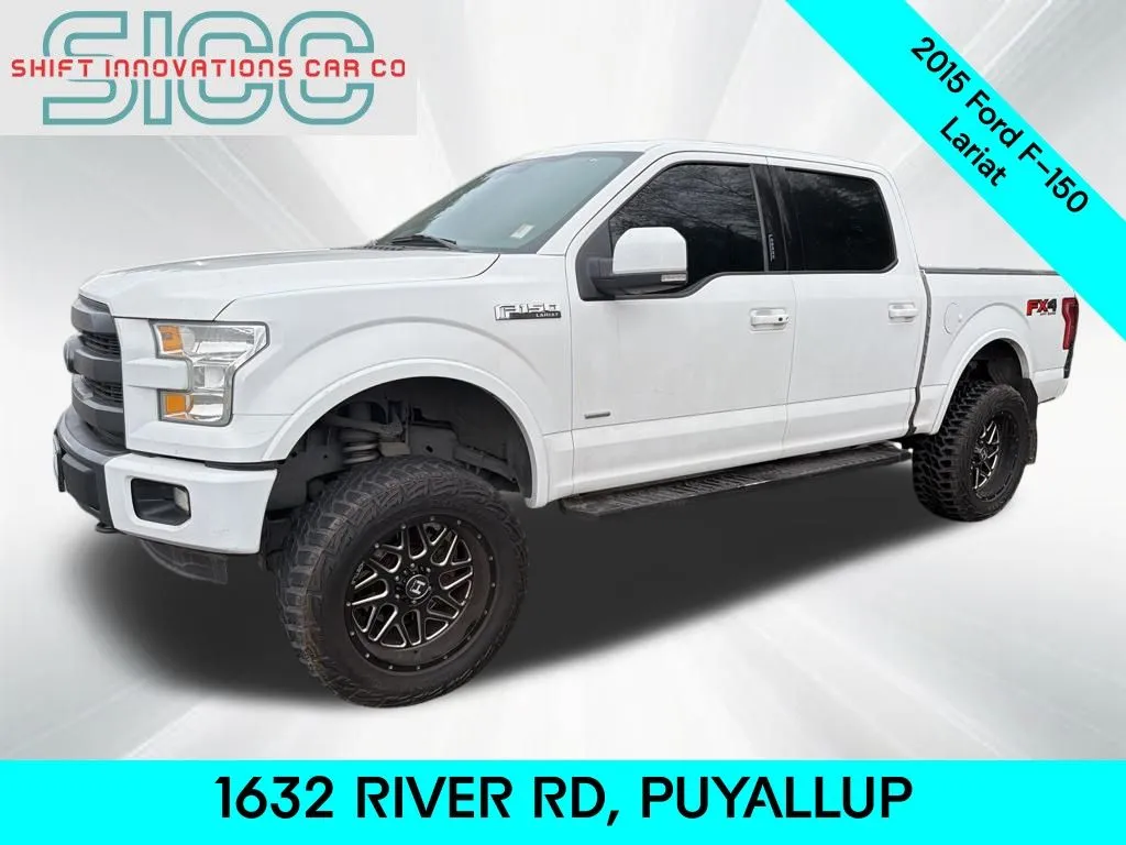 Blue 2015 Ford F-150 Lariat for sale in Puyallup, WA